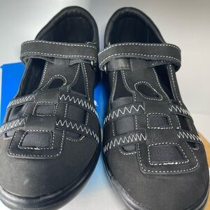 🆕SureFit ladies Black leather Mary Jane orthopedic shoes SZ 8.5 Wide “Acalpulco”